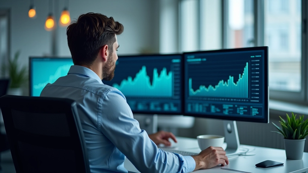 Statistik-Dashboard mit europäischen Finanzindikatoren, professionelle Datenvisualisierung, verschiedene Metriken angezeigt, moderenes Design